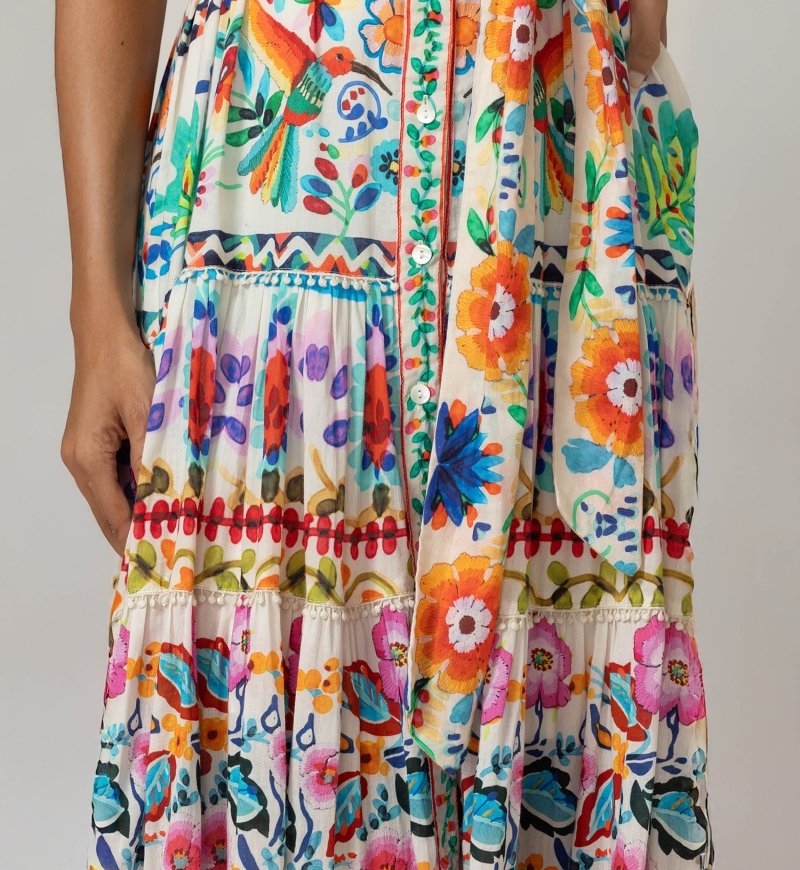 Robe Longue Neela - 100% voile de coton - Miss June Paris - 5