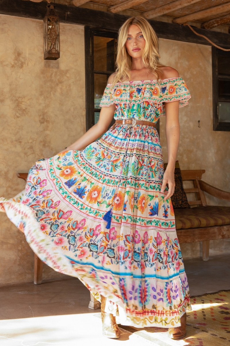 Robe Longue Yalla - 100% voile de coton - Miss June Paris - 1