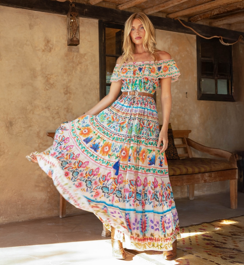 Robe Longue Yalla - 100% voile de coton - Miss June Paris - 1