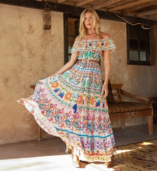 Robe Longue Yalla - 100% voile de coton - Miss June Paris - 1