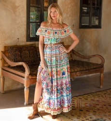 Yalla Long Dress - 100% Cotton Voile with Lace - Miss June Paris - 2