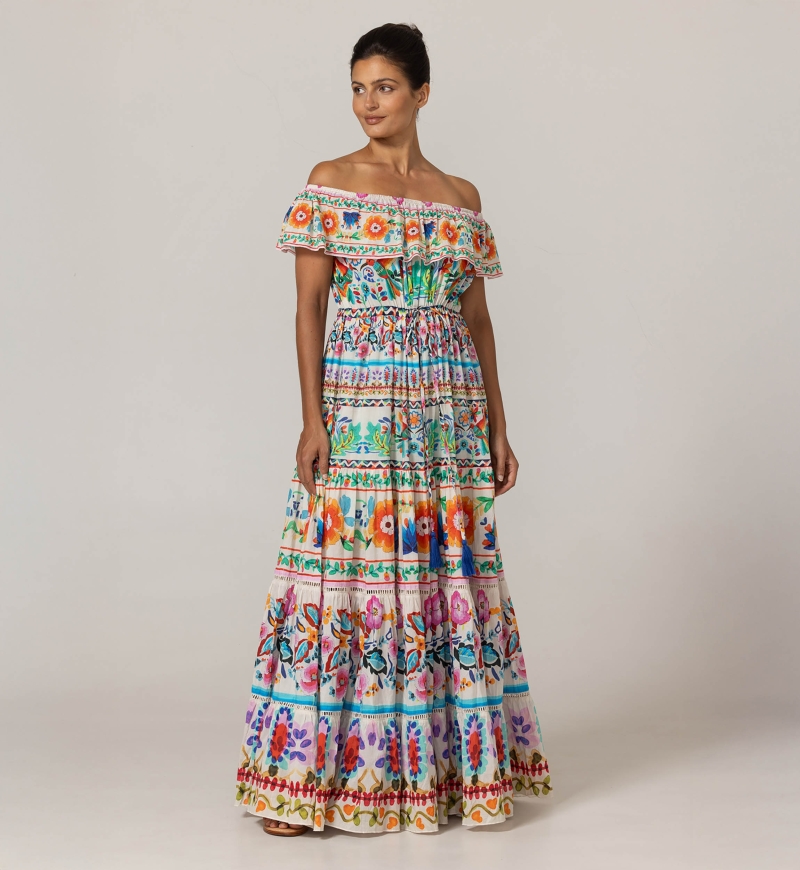 Robe Longue Yalla - 100% voile de coton - Miss June Paris - 3