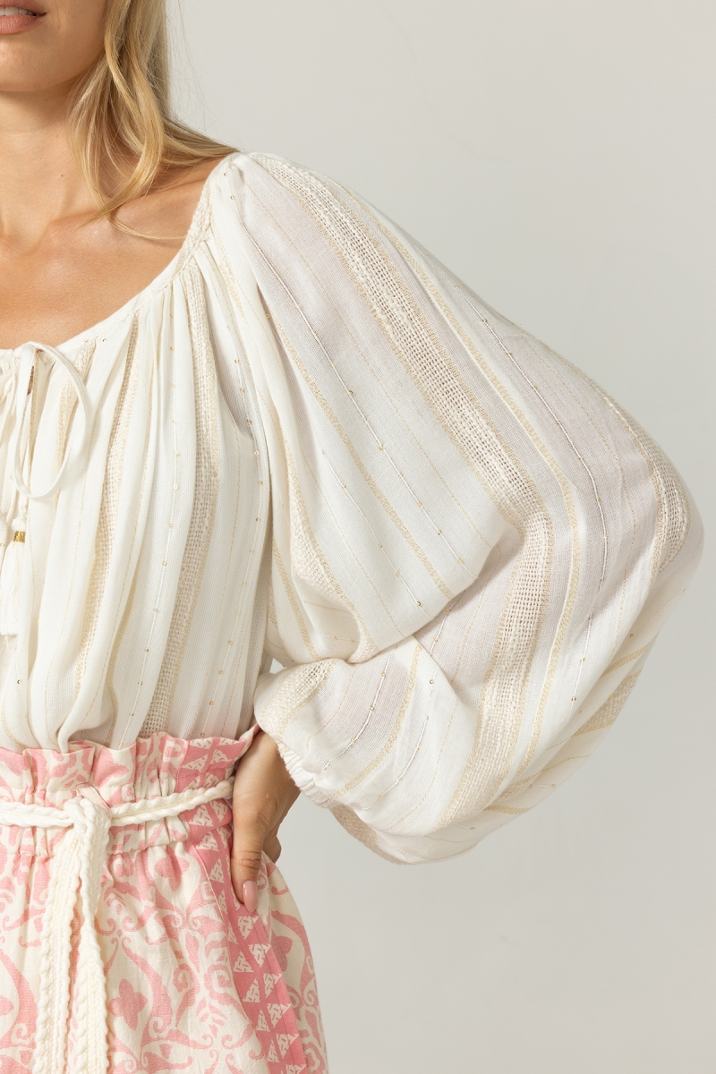 Blusa Azura - Viscosa y Poliéster Metálico - Miss June Paris - 5