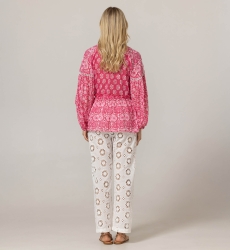 Bonia Blouse - 100% Cotton Voile with Lace - Miss June Paris - 4