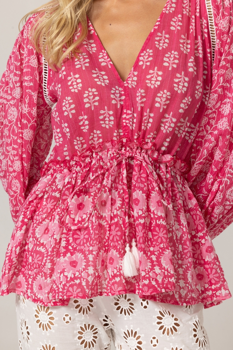 Blusa Bonia - 100% Velo de Algodón con Encaje - Miss June Paris - 5