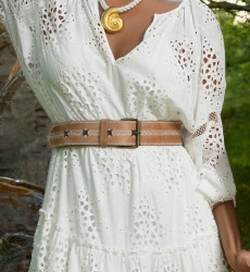 Ceinture en cuir marron Greta - Miss June Paris - 8