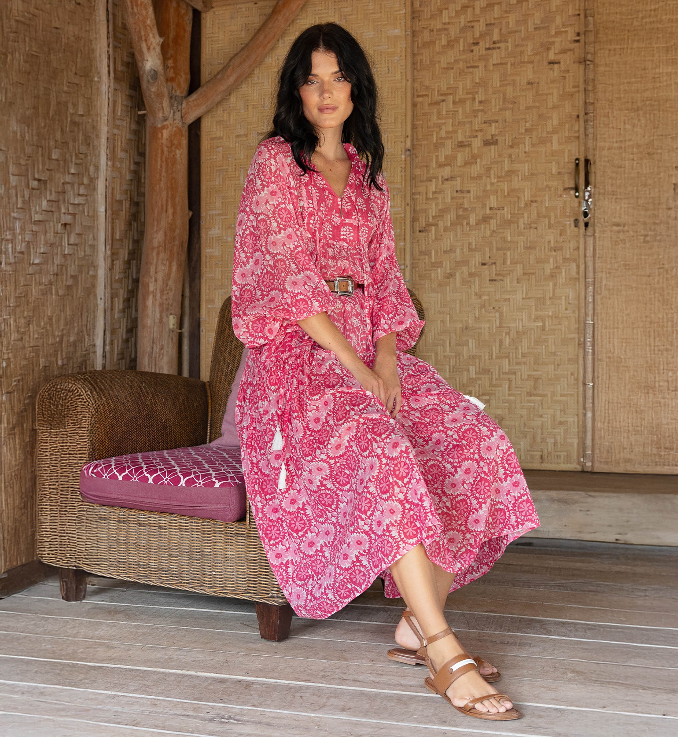 Robe Longue Felicity - 100% voile de coton - Miss June Paris - 1