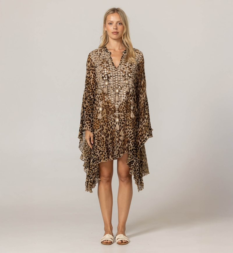 Caftan Court Kayla - 100% georgette rayon - Miss June Paris - 3