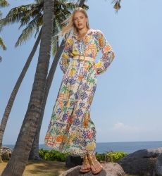 Lotus Long Dress - 100% Cotton - Miss June Paris - 1