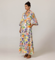 Robe Longue Lotus - 100%  coton - Miss June Paris - 3