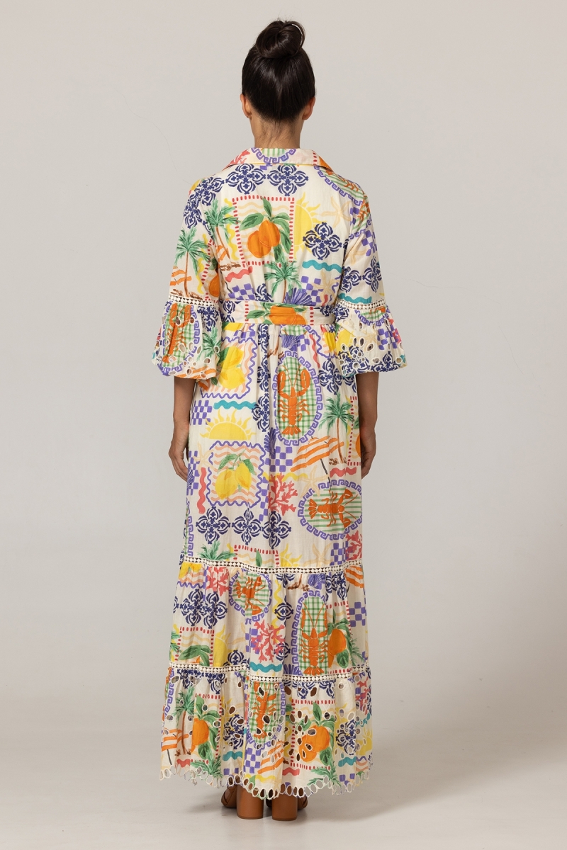 Robe Longue Lotus - 100% coton - Miss June Paris - 4