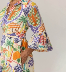 Lotus Long Dress - 100% Cotton - Miss June Paris - 5