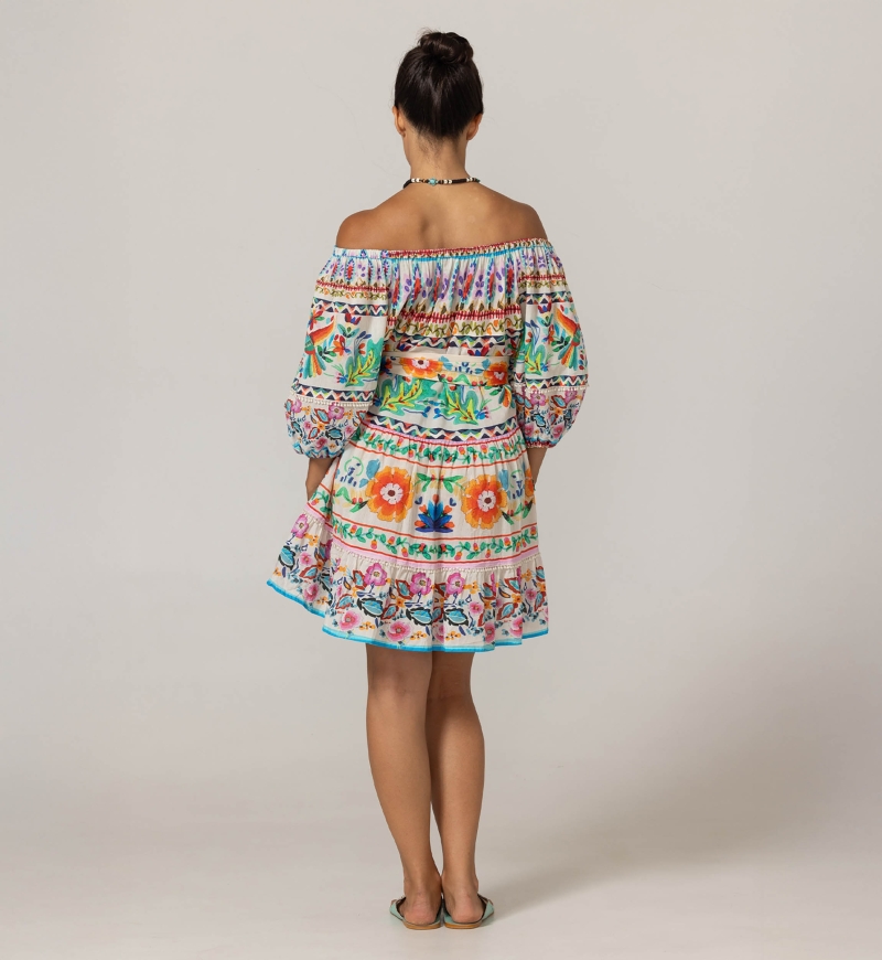 Robe Courte Dalia - 100% voile de coton - Miss June Paris - 4