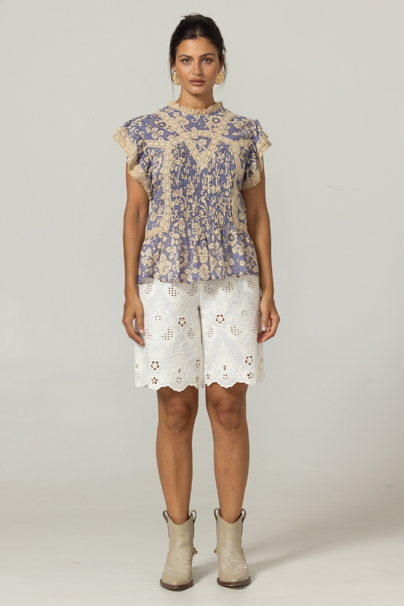 Bermuda Sophie - Broderie anglaise - 100% coton - Miss June Paris - 3
