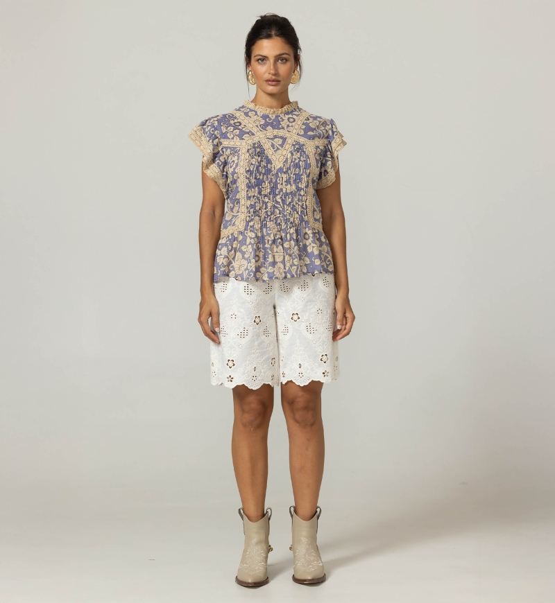 Bermudas Sophie - Bordado Inglés - 100% Algodón - Miss June Paris - 3