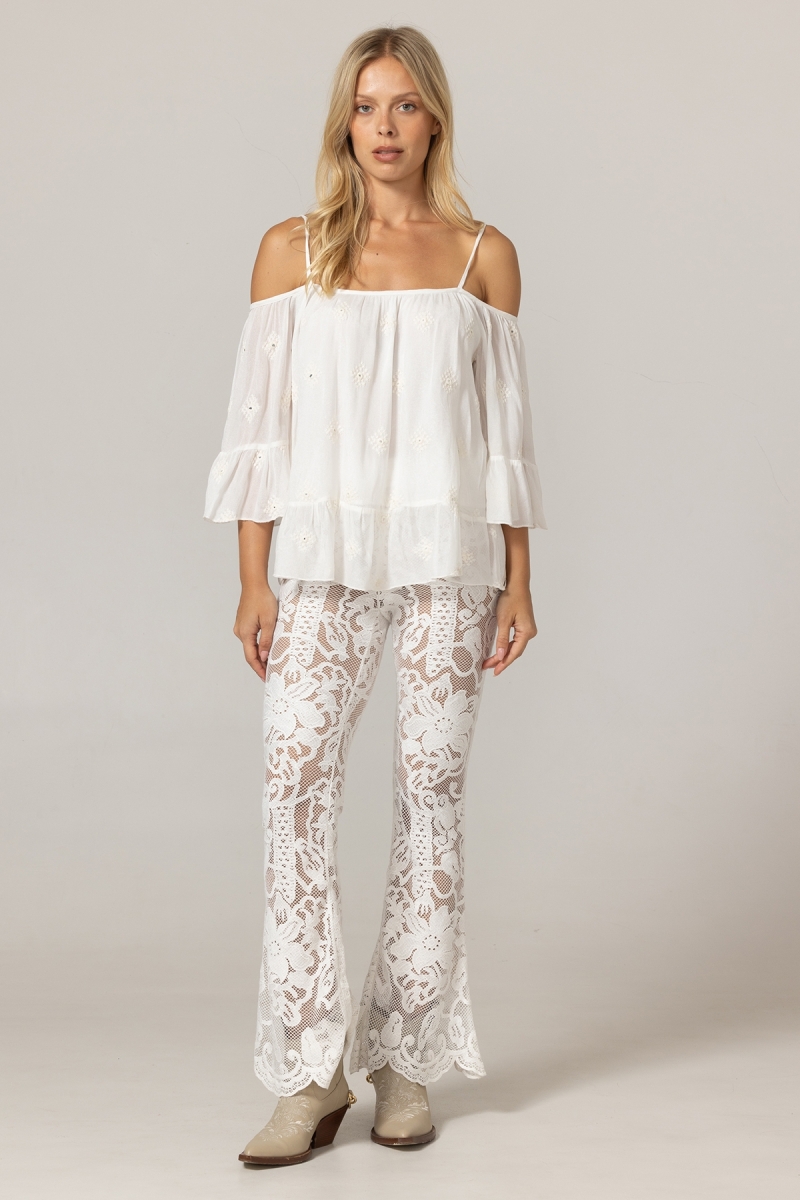 Pantalon Darling - en dentelle 100% viscose - Miss June Paris - 3