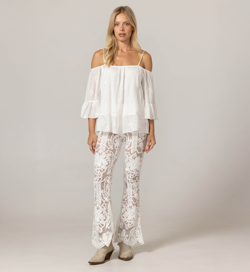 Pantalon Darling - en dentelle 100% viscose - Miss June Paris - 3