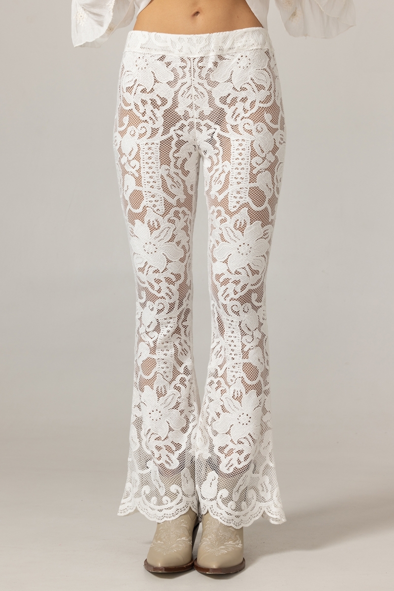 Pantalon Darling - en dentelle 100% viscose - Miss June Paris - 5