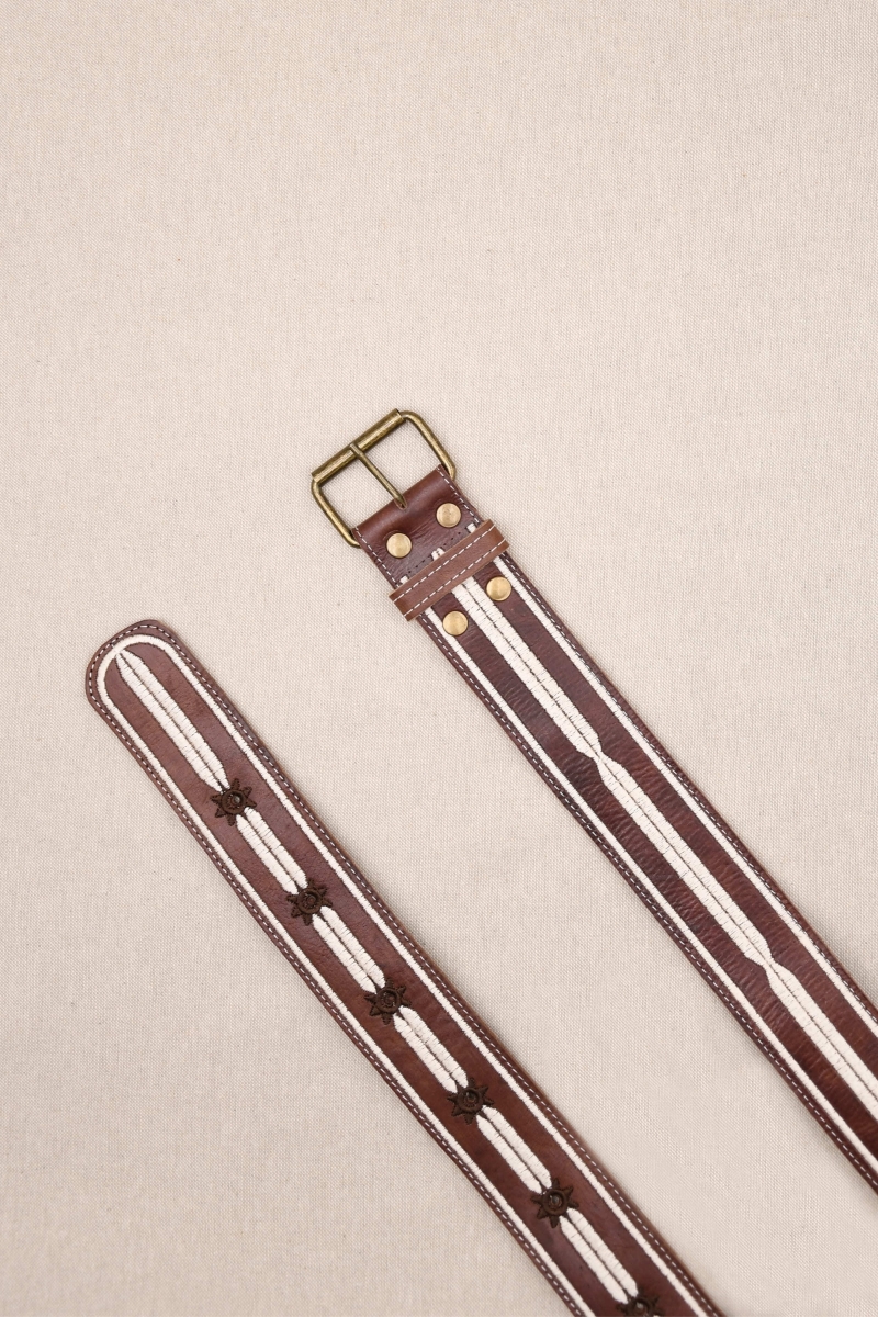 Ceinture Cuir Gemma marron - Miss June Paris - 1
