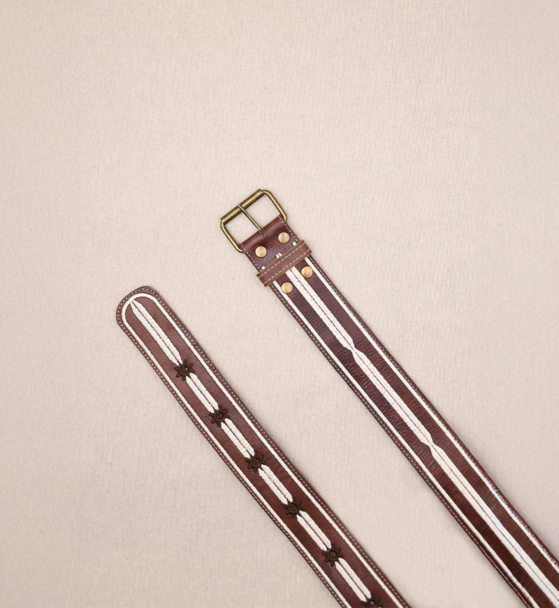 Cinturón de cuero marrón Gemma – Miss June Paris – 1