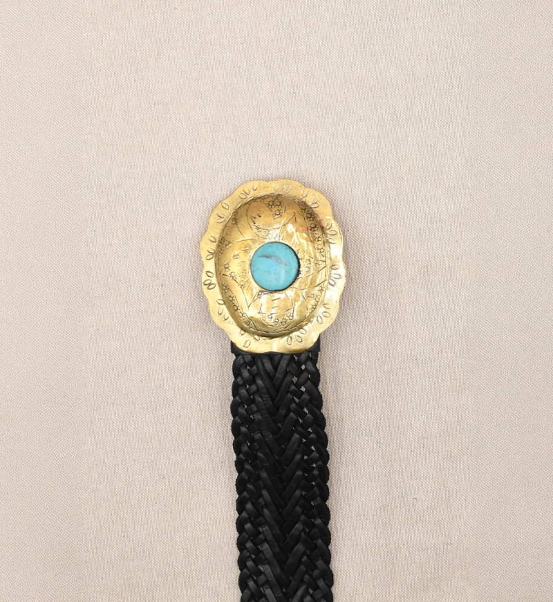 Cinturón de Cuero Negro con Hebilla Dorada Janna – Miss June Paris – 1