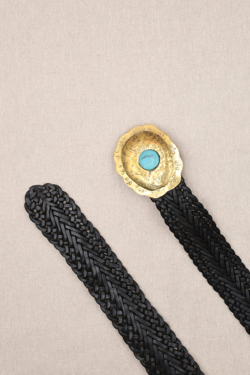 Ceinture cuir Noir avec boucle Doré Janna - Miss June Paris - 2