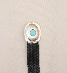Ceinture cuir Noir avec boucle Argenté Janna - Miss June Paris - 1