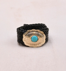 Ceinture cuir Noir avec boucle Argenté Janna - Miss June Paris - 3