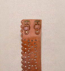 Ceinture Cuir - Joan - Tan - Miss June Paris - 1