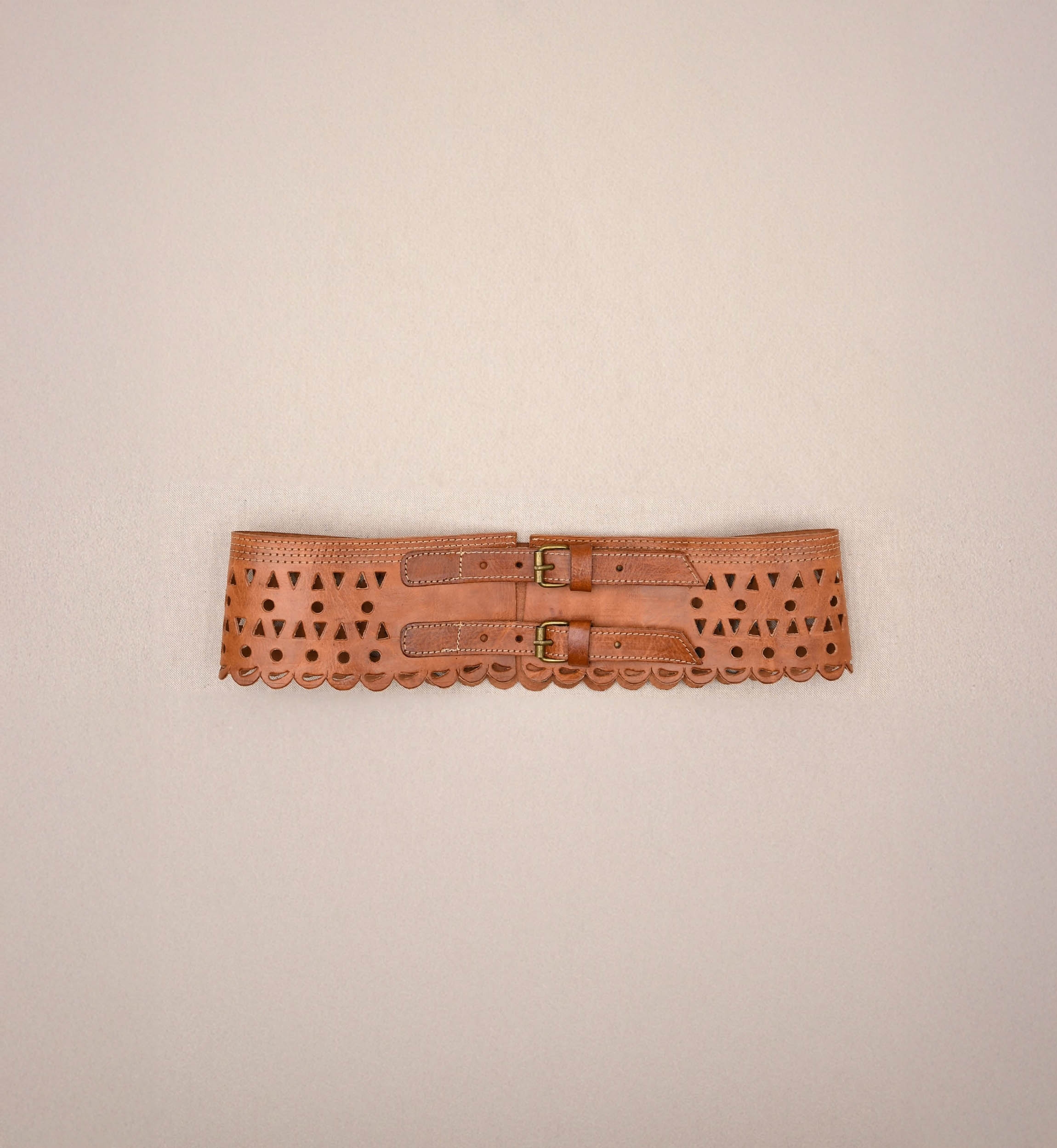 Cinturón de cuero Joan – Tan – Miss June Paris – 3