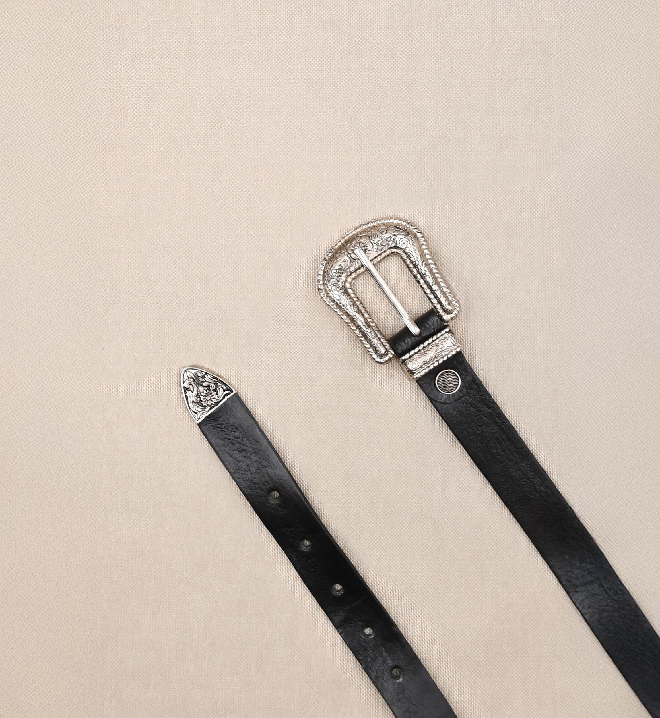 Cinturón de Cuero Riley Negro - Miss June Paris - 1