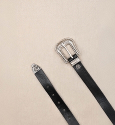 Cinturón de Cuero Riley Negro - Miss June Paris - 1