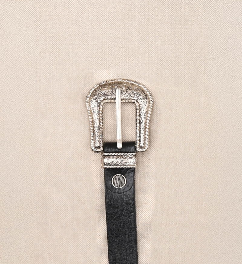 Cinturón de Cuero Riley Negro - Miss June Paris - 2