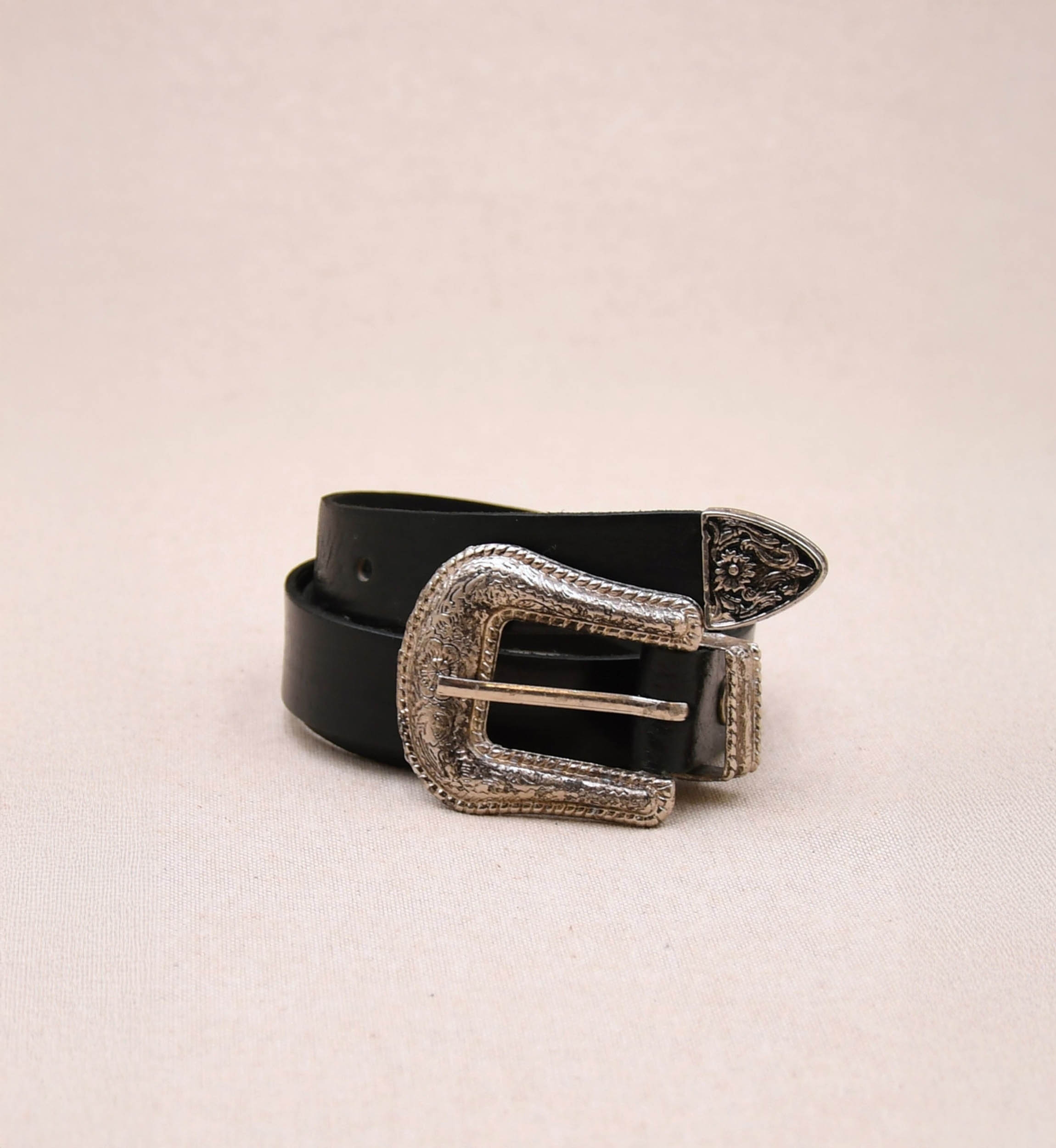 Cinturón de Cuero Riley Negro - Miss June Paris - 3