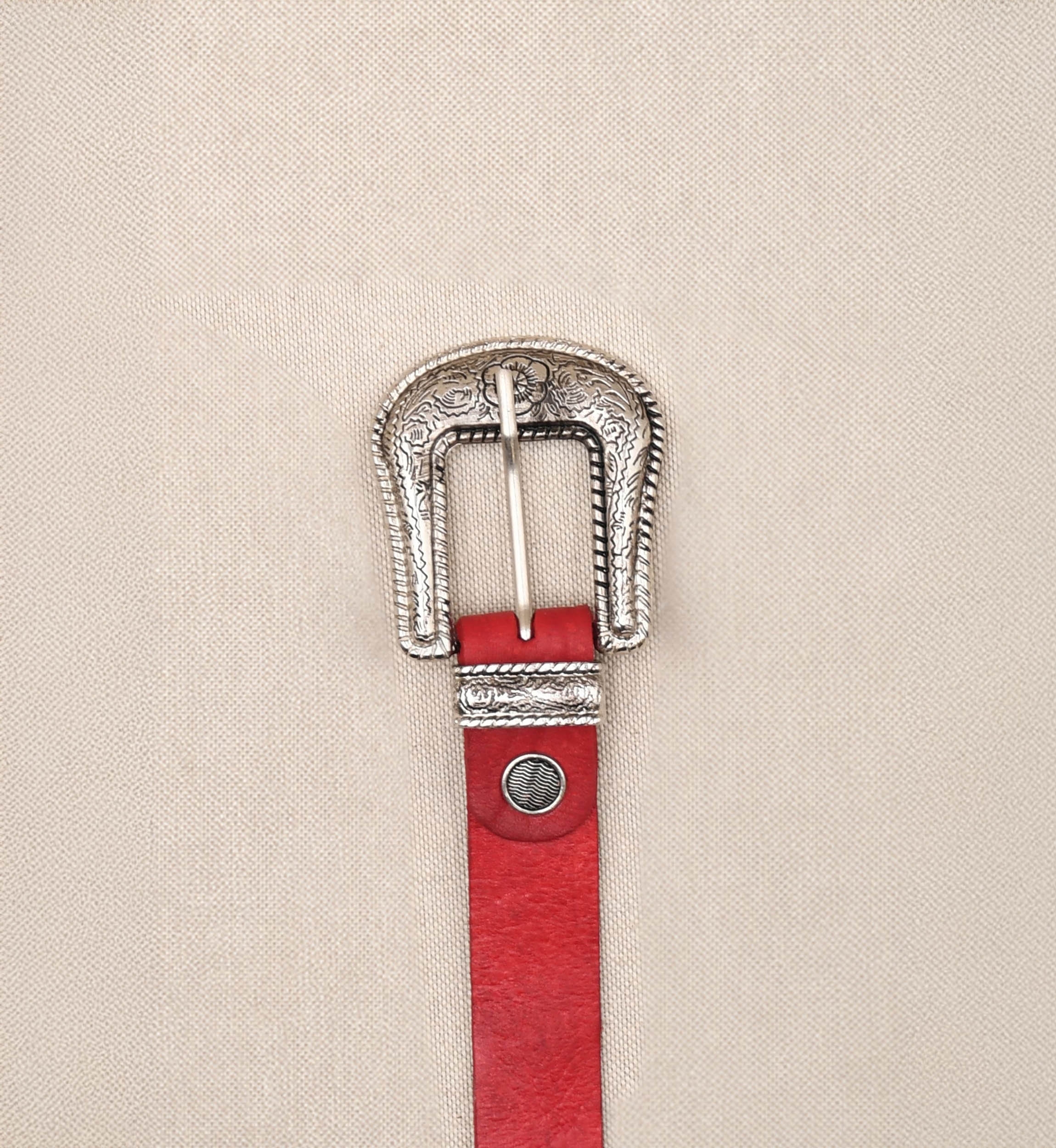 Ceinture Cuir Riley Rouge - Miss June Paris - 1