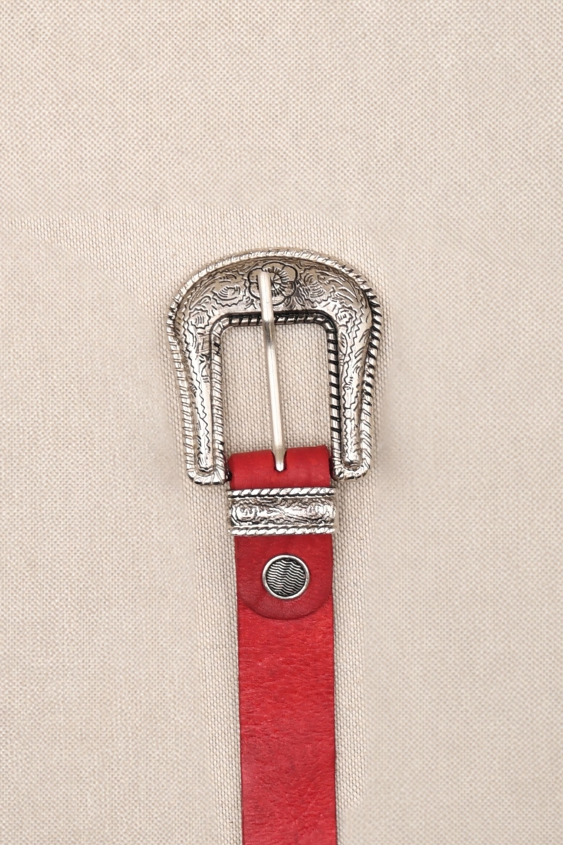 Ceinture Cuir Riley Rouge - Miss June Paris - 1