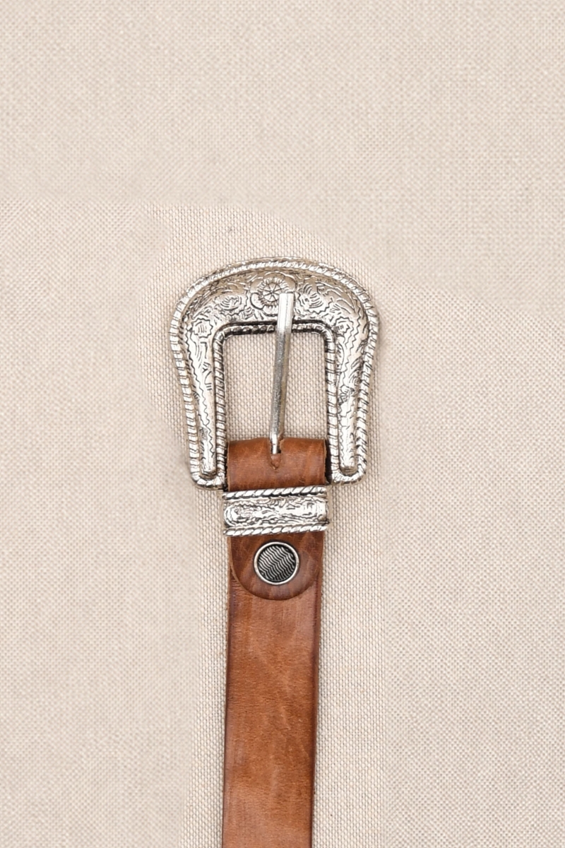 Riley Brown Leather Belt - Miss June Paris - 2