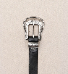 Montana Black Leather Belt - Miss June Paris - 2