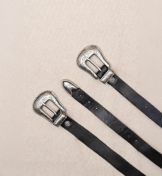 Ceinture en Cuir Montana Noir  - Miss June Paris - 1