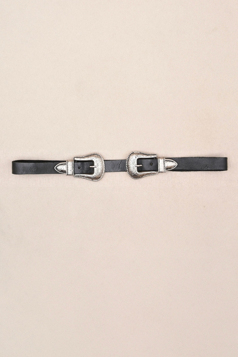 Ceinture en Cuir Montana Noir  - Miss June Paris - 3