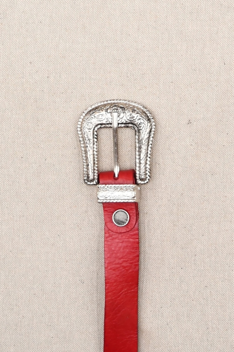 Cinturón de Cuero Montana Rojo - Miss June Paris - 1