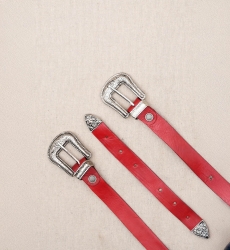 Cinturón de Cuero Montana Rojo - Miss June Paris - 2