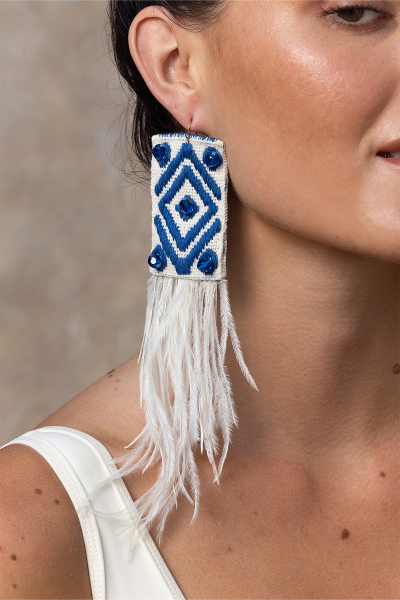 Miss June Paris — Flamingo drop earrings