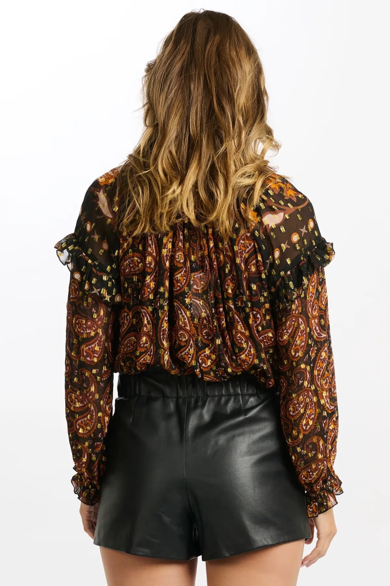 Blouse Regina - motif paisley - tissu fluide - Miss June Paris