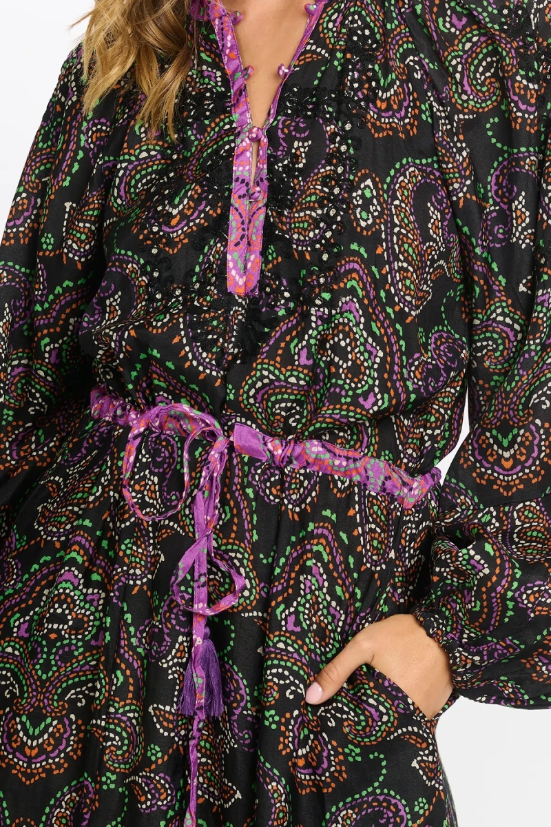 robe longue manche longue boheme PAOLA - Miss June