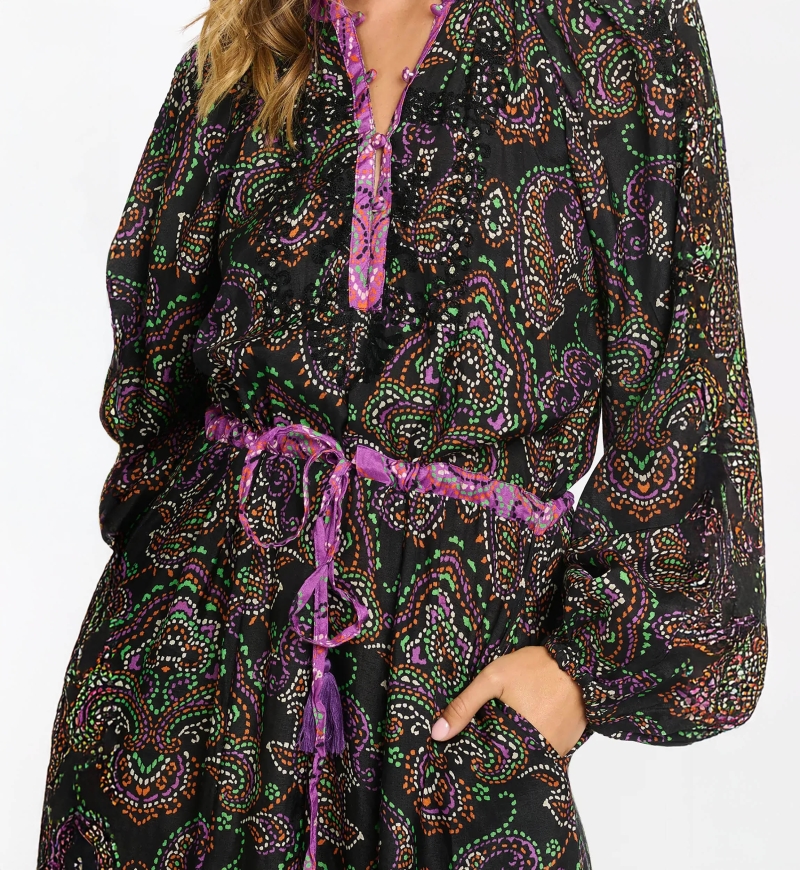 long sleeve bohemian long dress PAOLA  - Miss June