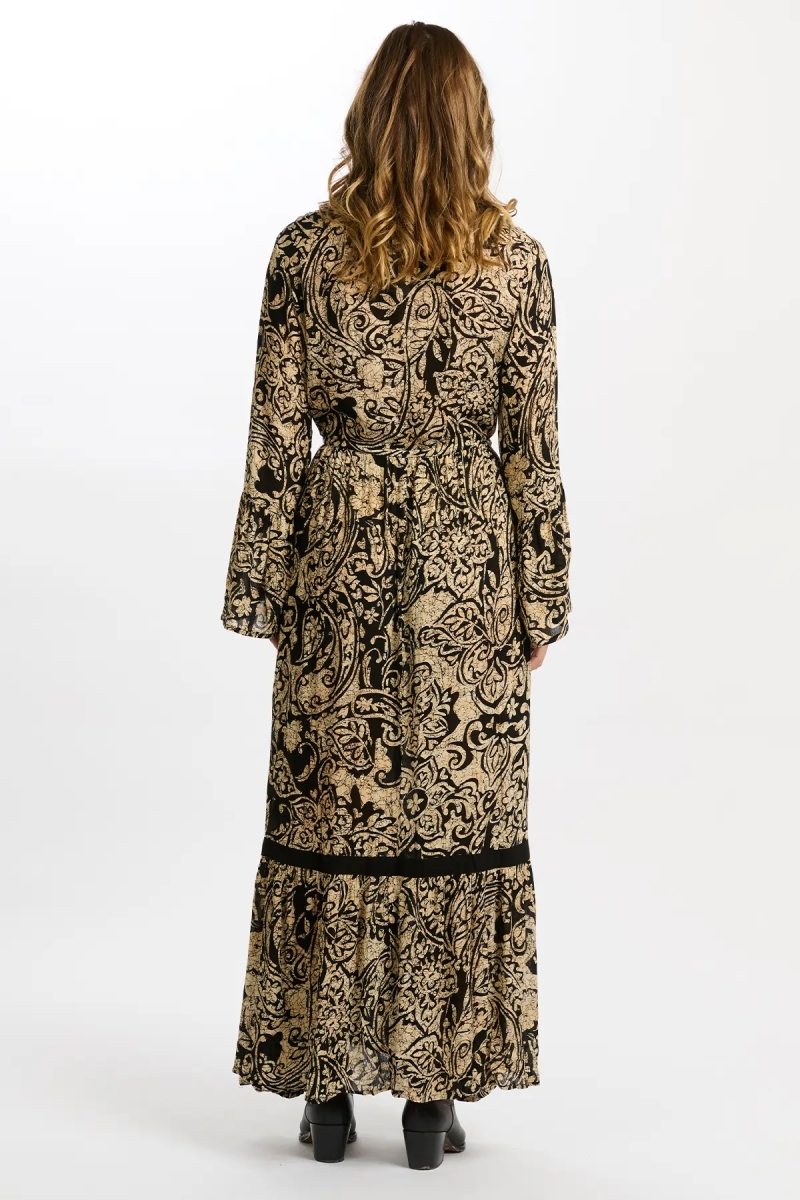 long sleeve bohemian chic long dress ZELIE -Miss June