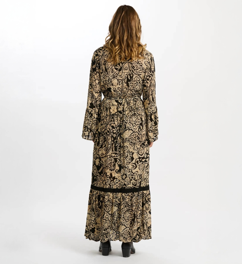 vestido largo bohemio chic manga larga ZELIE -Miss June