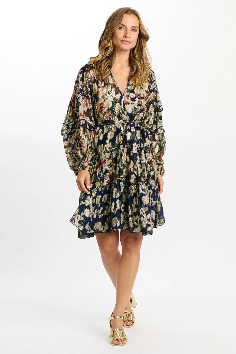 robe courte manche longue fleurie JULIETA - Miss June