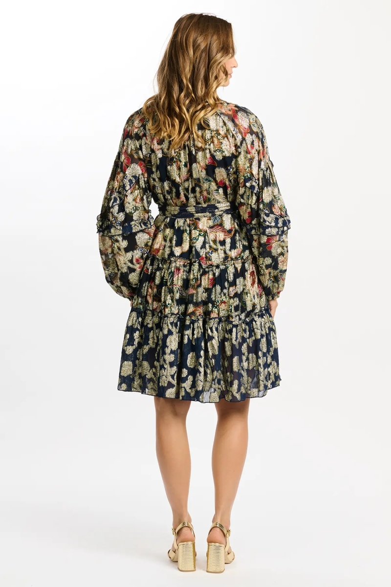 vestido corto floral manga larga JULIETA - Miss June